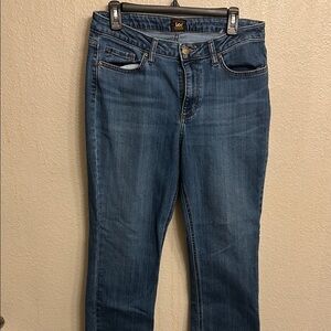 Lee Women Blue Straight Leg Jeans Classic Style Size 12 Short